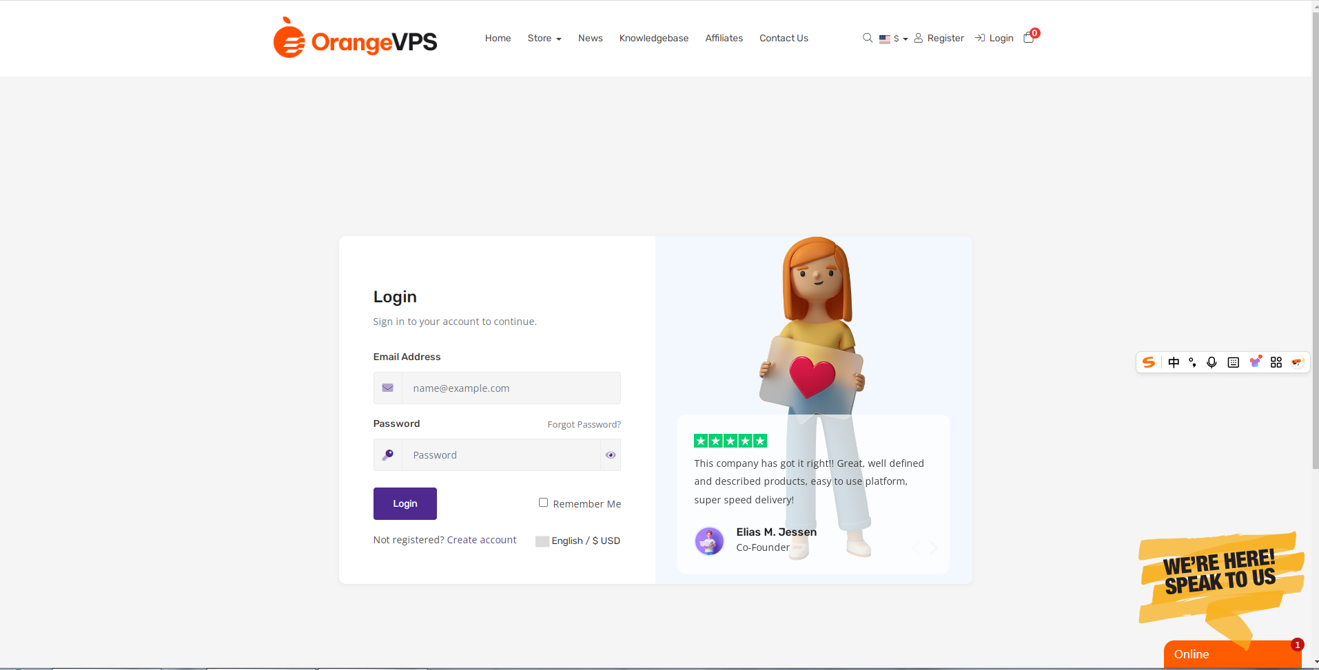 OrangeVPS 新上香港VPS $2/月 G口国际线路-