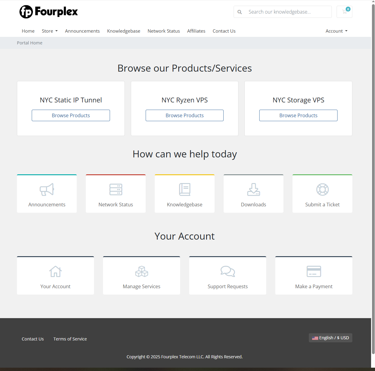 海外 VPS 精选：Fourplex 1T 大硬盘不限流套餐，月付低至 5 美元-